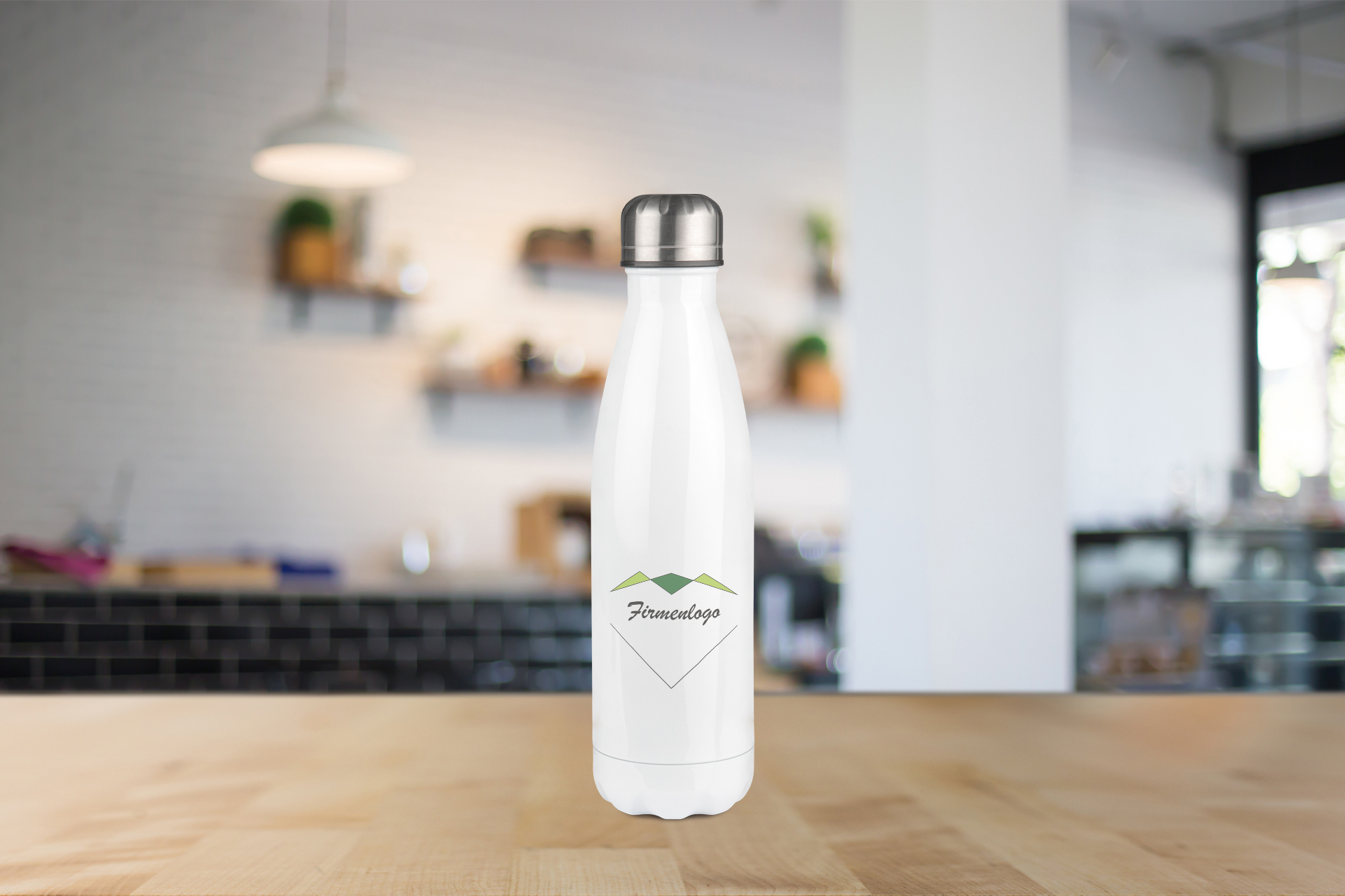 Edelstahl-Thermoflasche, 500 ml, silber oder weiß Edelstahl-Thermoflasche, 500 ml, silber oder weiß