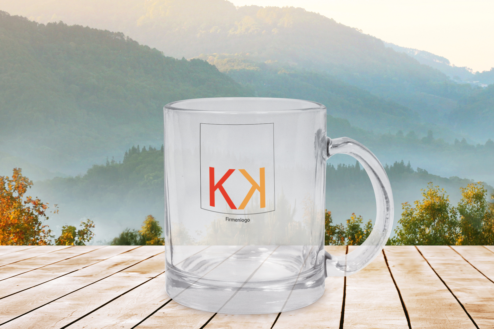Glastasse, glasklar & satiniert Glastasse, glasklar & satiniert