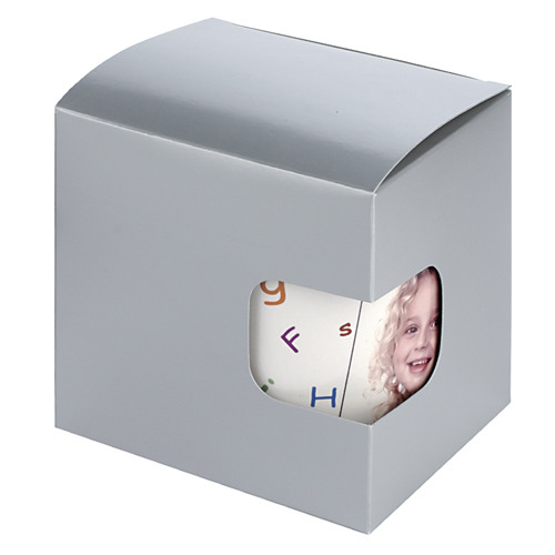GBOX-TAM-S-0 Geschenkkarton mit Sichtfenster, silber